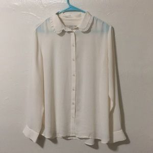 Ruffle collared blouse